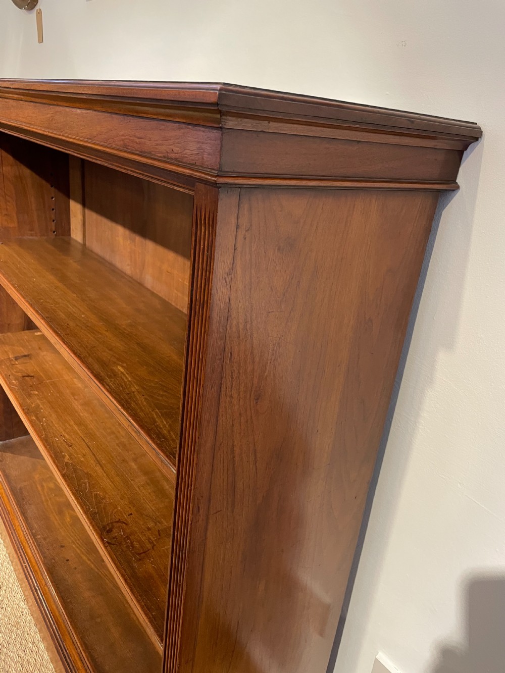 Victorian mahogany open bookcase  View IV