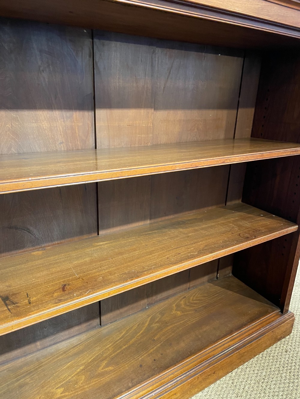 Victorian mahogany open bookcase  View IX