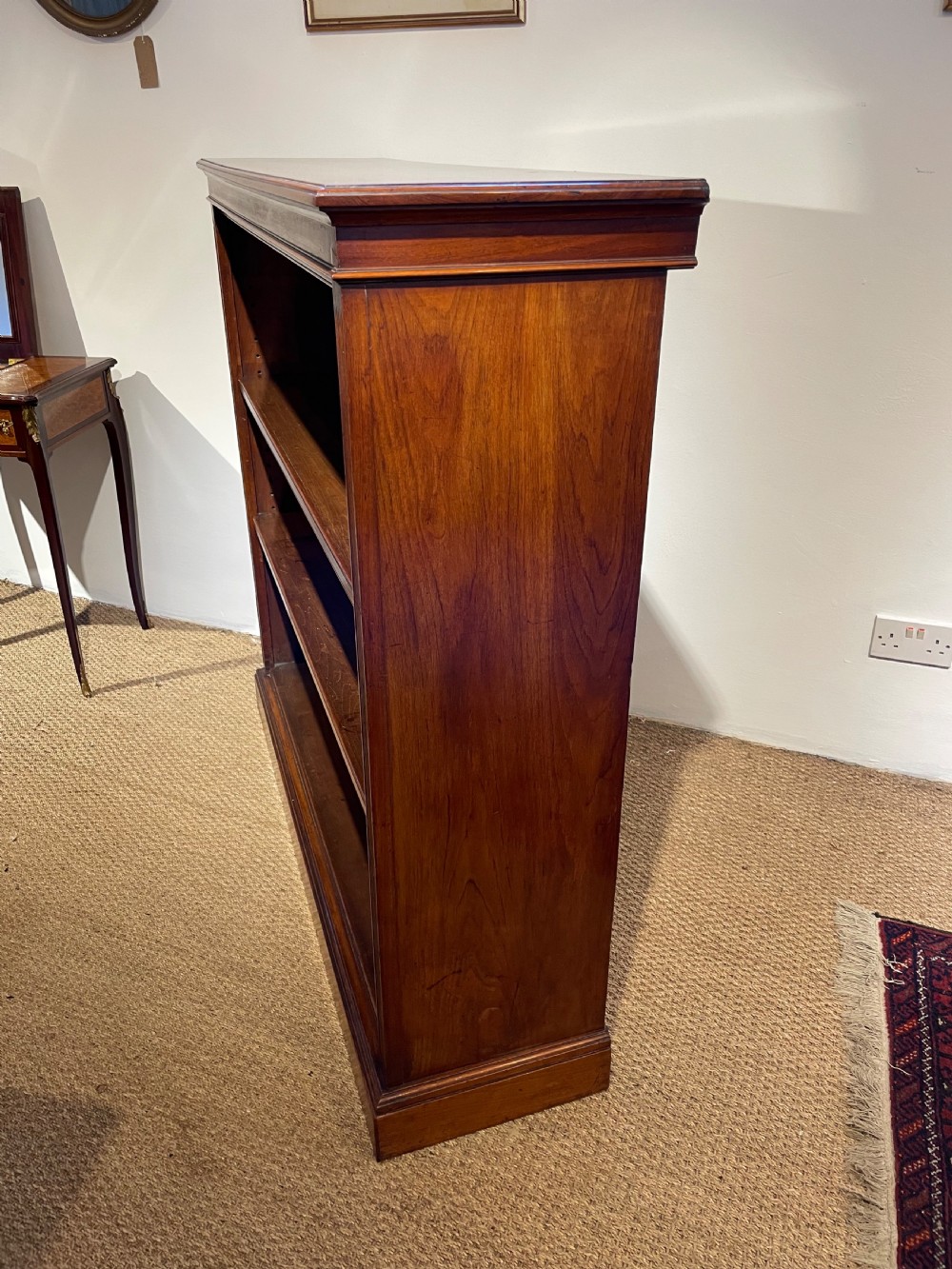 Victorian mahogany open bookcase  View X