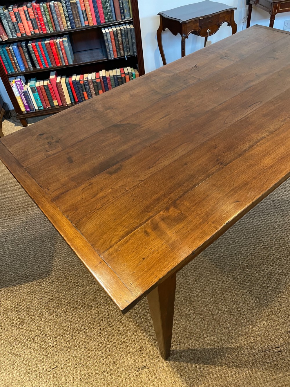 Small cherry wood farmhouse table  View III