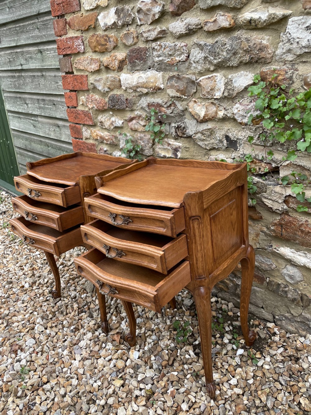 Pair of oak bedside cabinets  View III