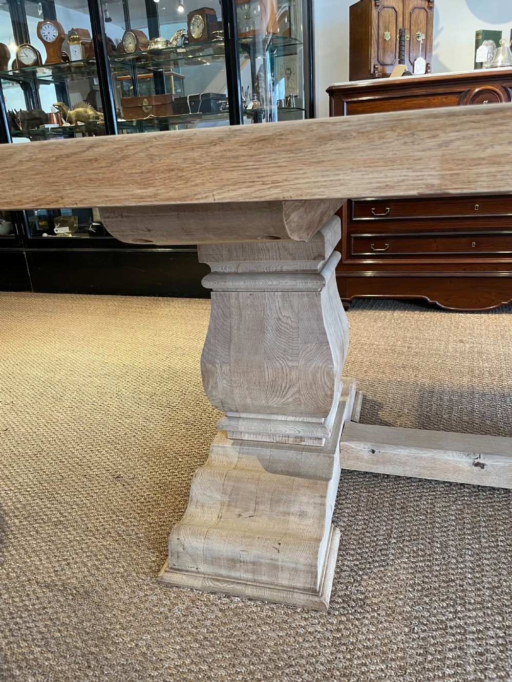 Oak refectory table  View X