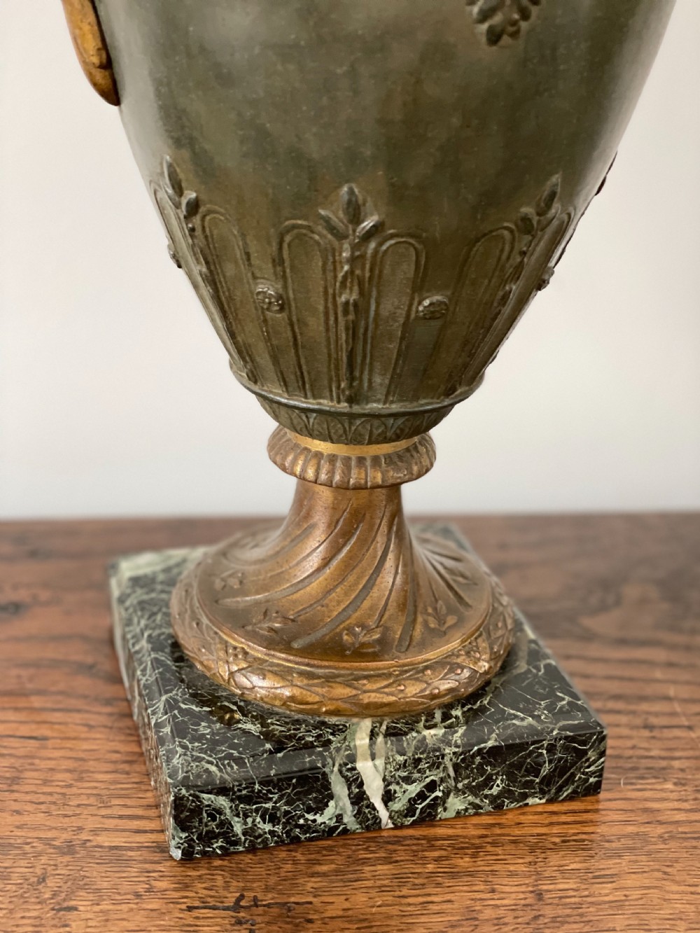 Large pair of Spelter urns  View III