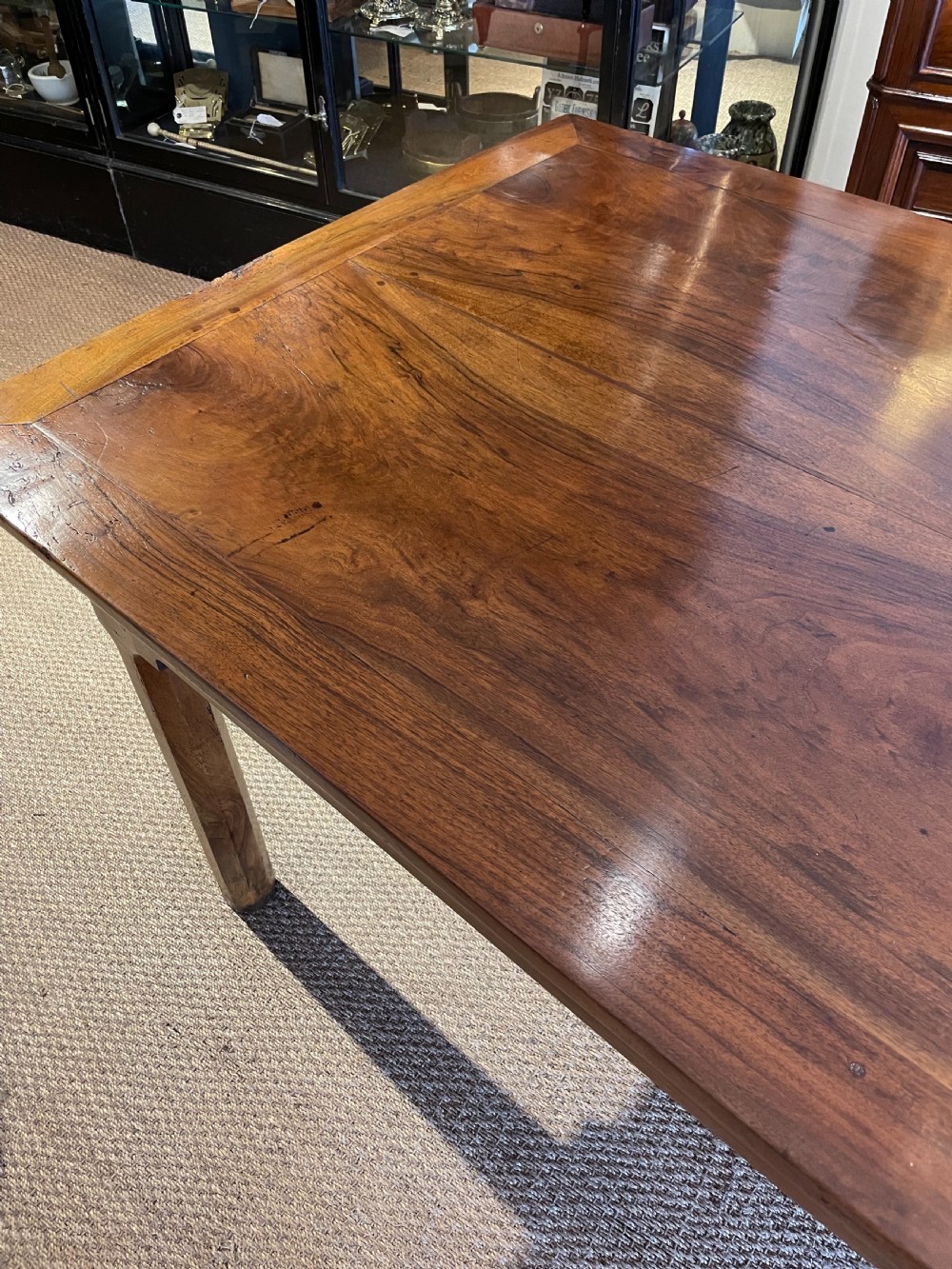 Long and wide Walnut farmhouse table  View III