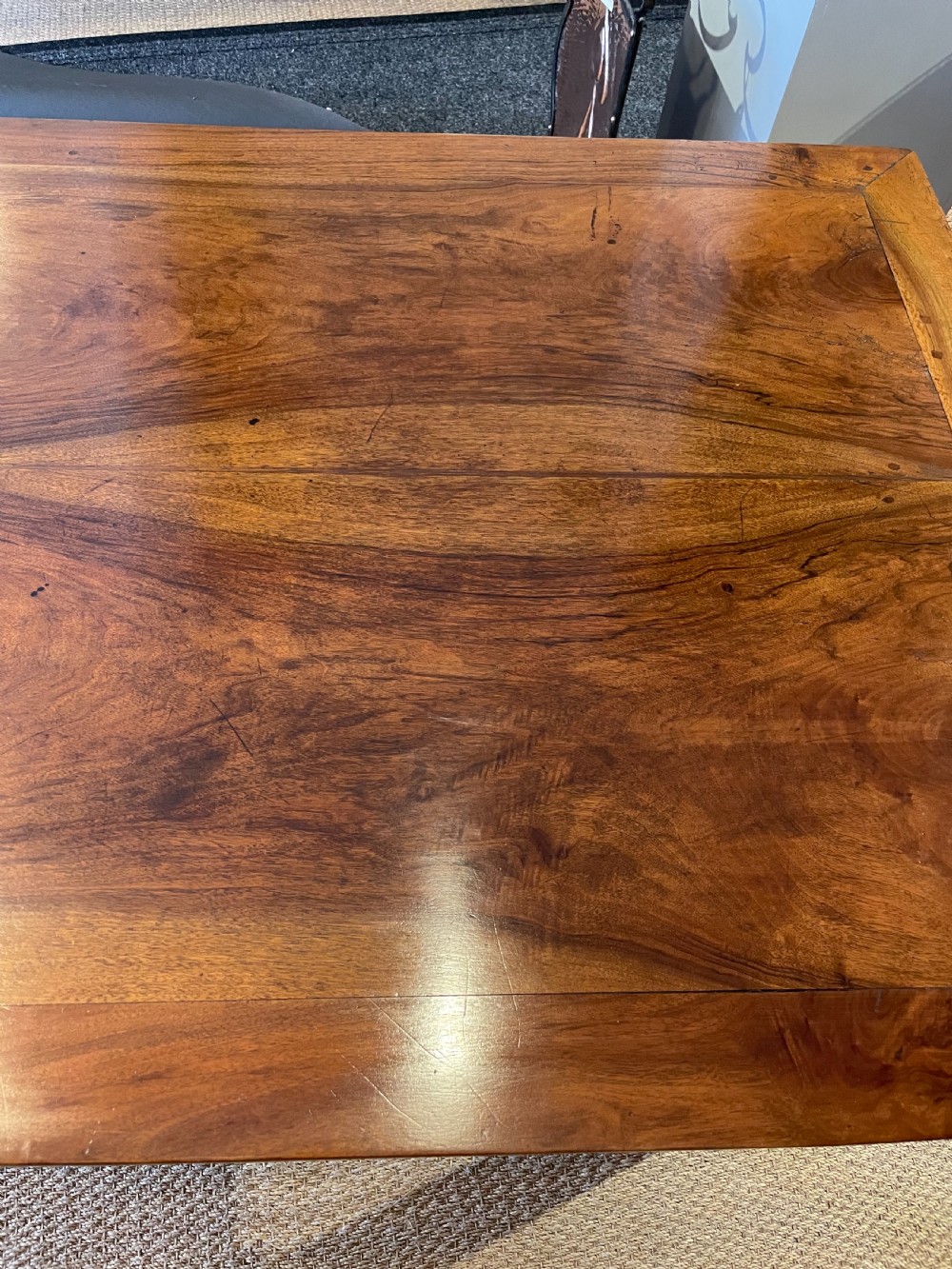 Long and wide Walnut farmhouse table  View IV