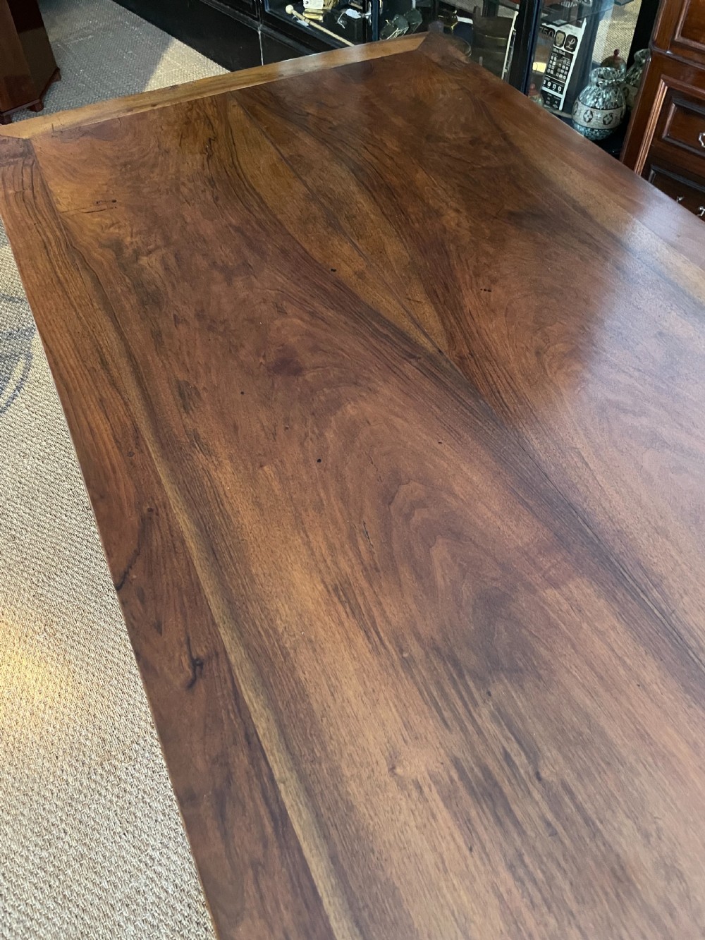 Long and wide Walnut farmhouse table  View V