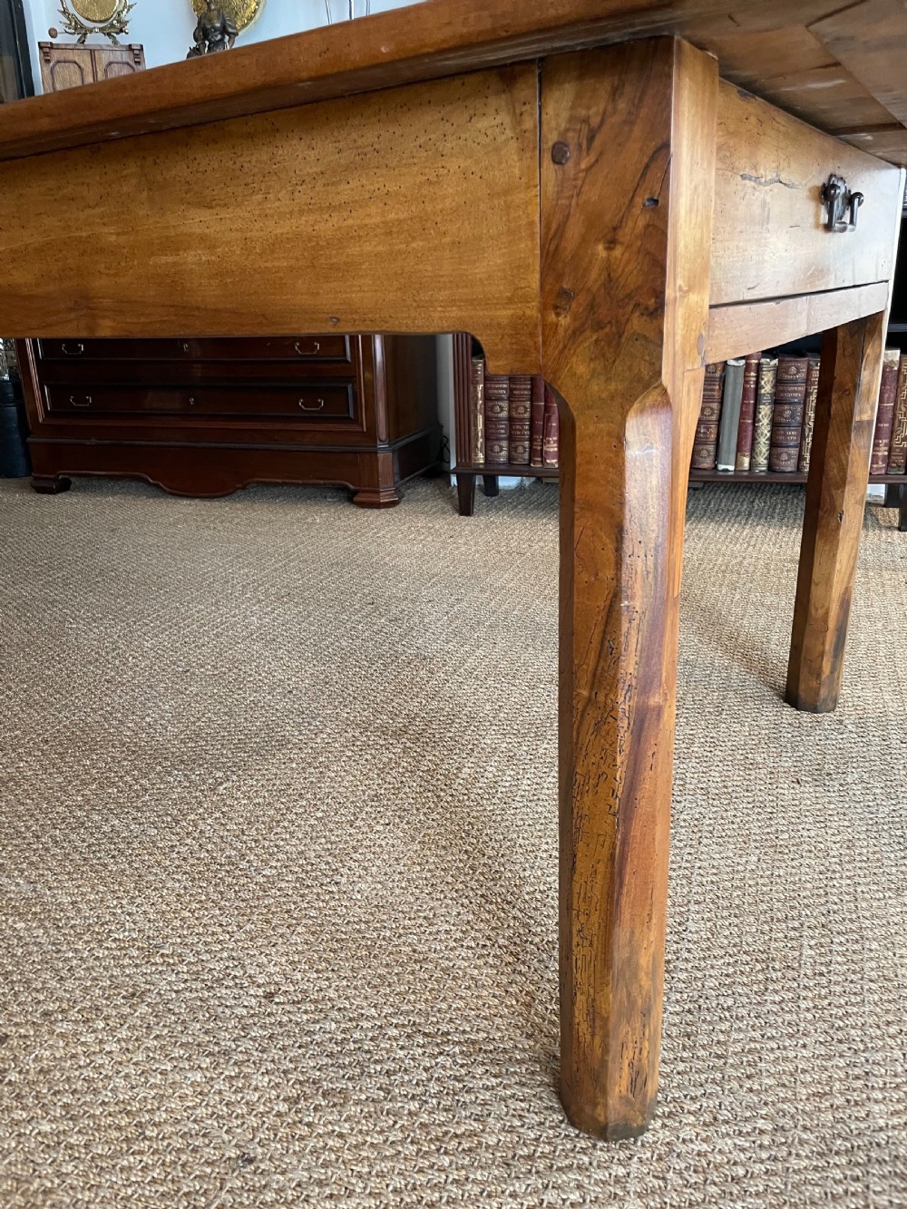 Long and wide Walnut farmhouse table  View VIII