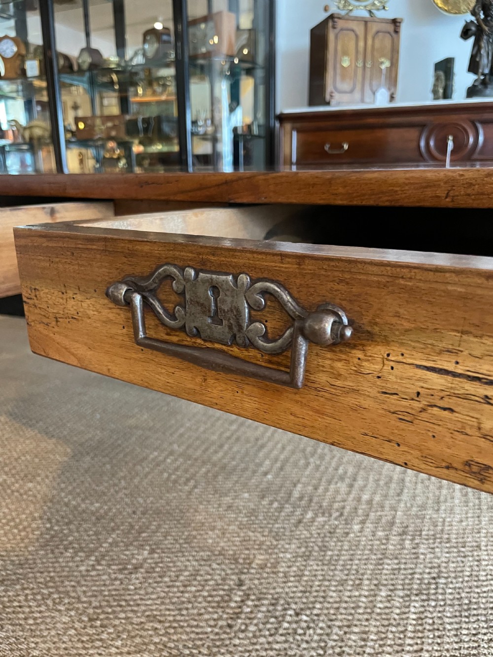 Long and wide Walnut farmhouse table  View XI