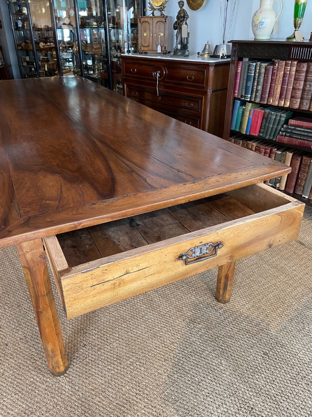 Long and wide Walnut farmhouse table  View XII