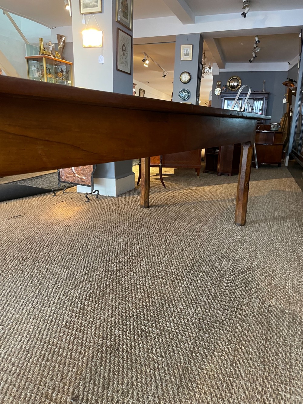Long and wide Walnut farmhouse table  View XIII