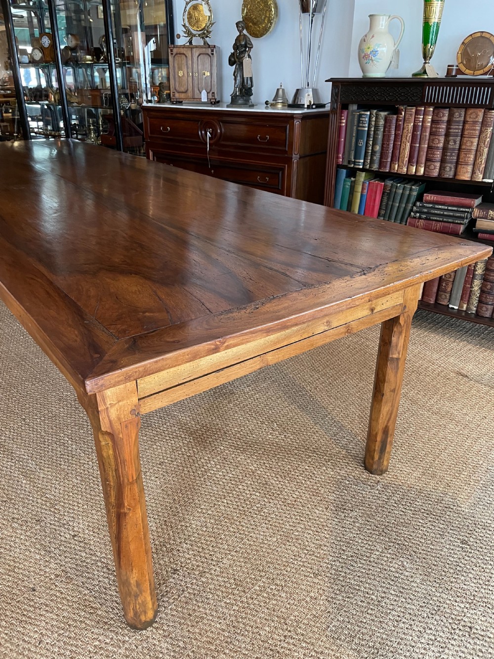 Long and wide Walnut farmhouse table  View XIV