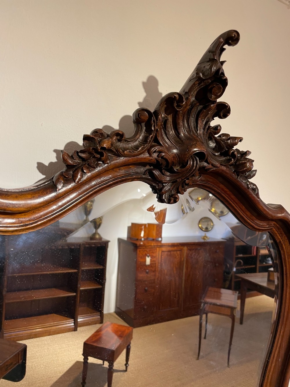 Louis xv style walnut mirror  View II