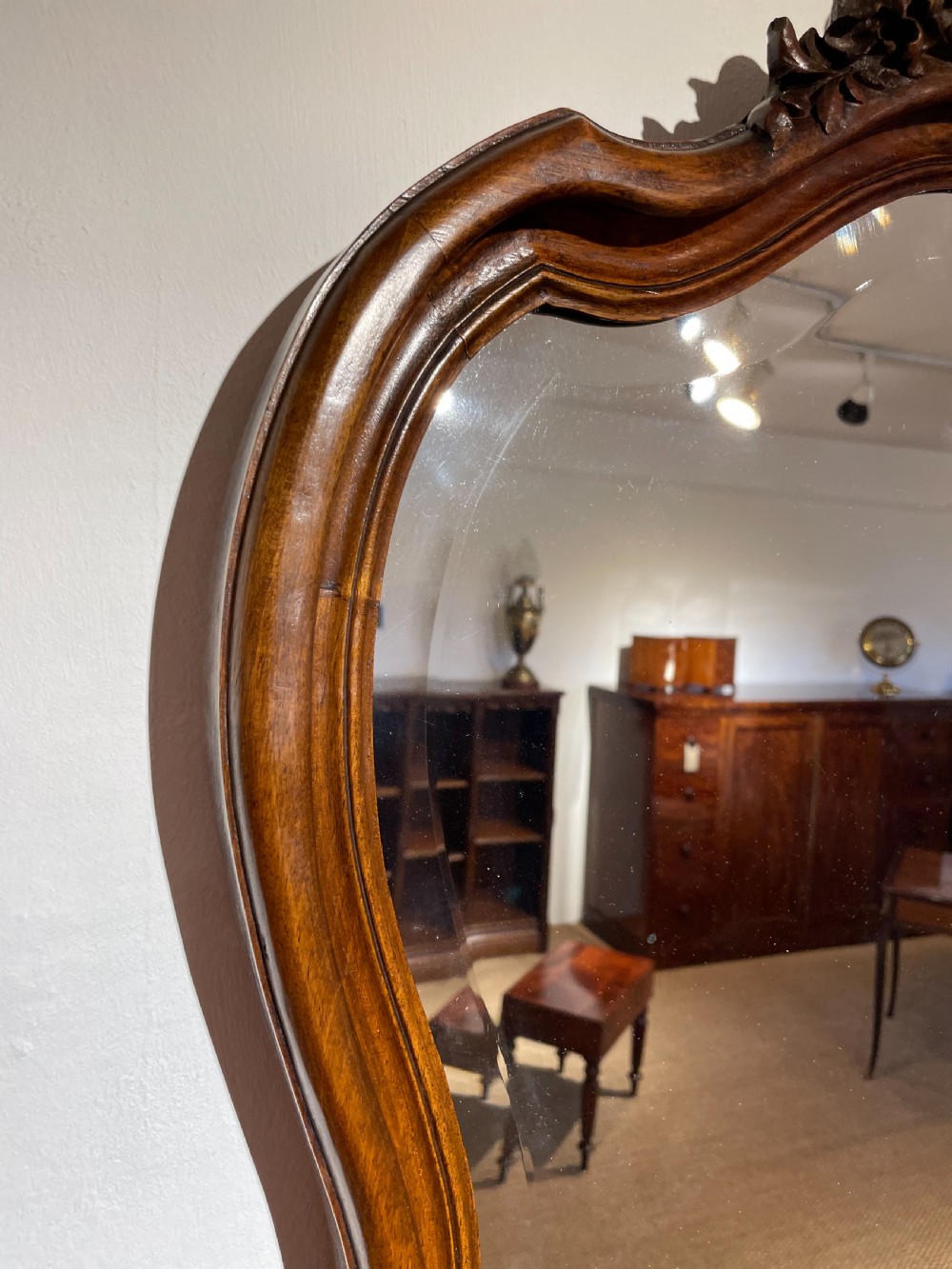 Louis xv style walnut mirror  View III
