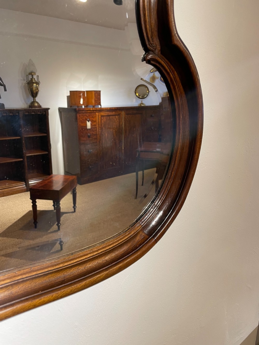 Louis xv style walnut mirror  View V