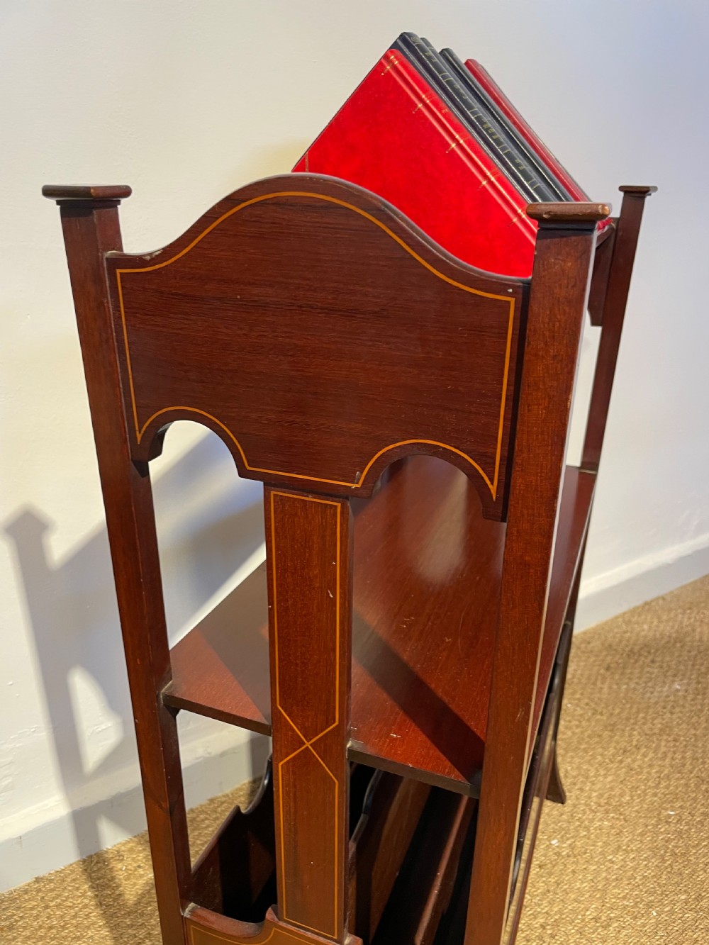 Edwardian book trough, magazine rack  View IV