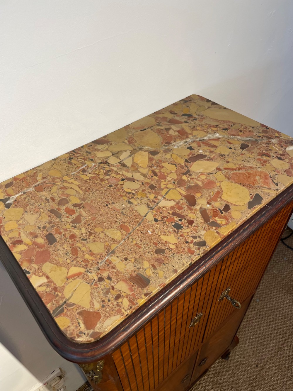 Marble topped side cabinet  View VII