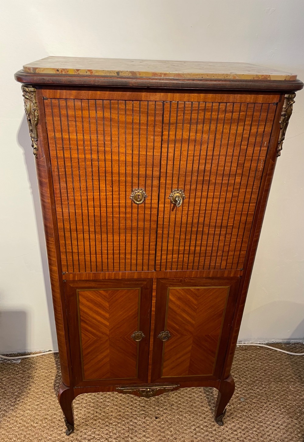 Marble topped side cabinet  View IX