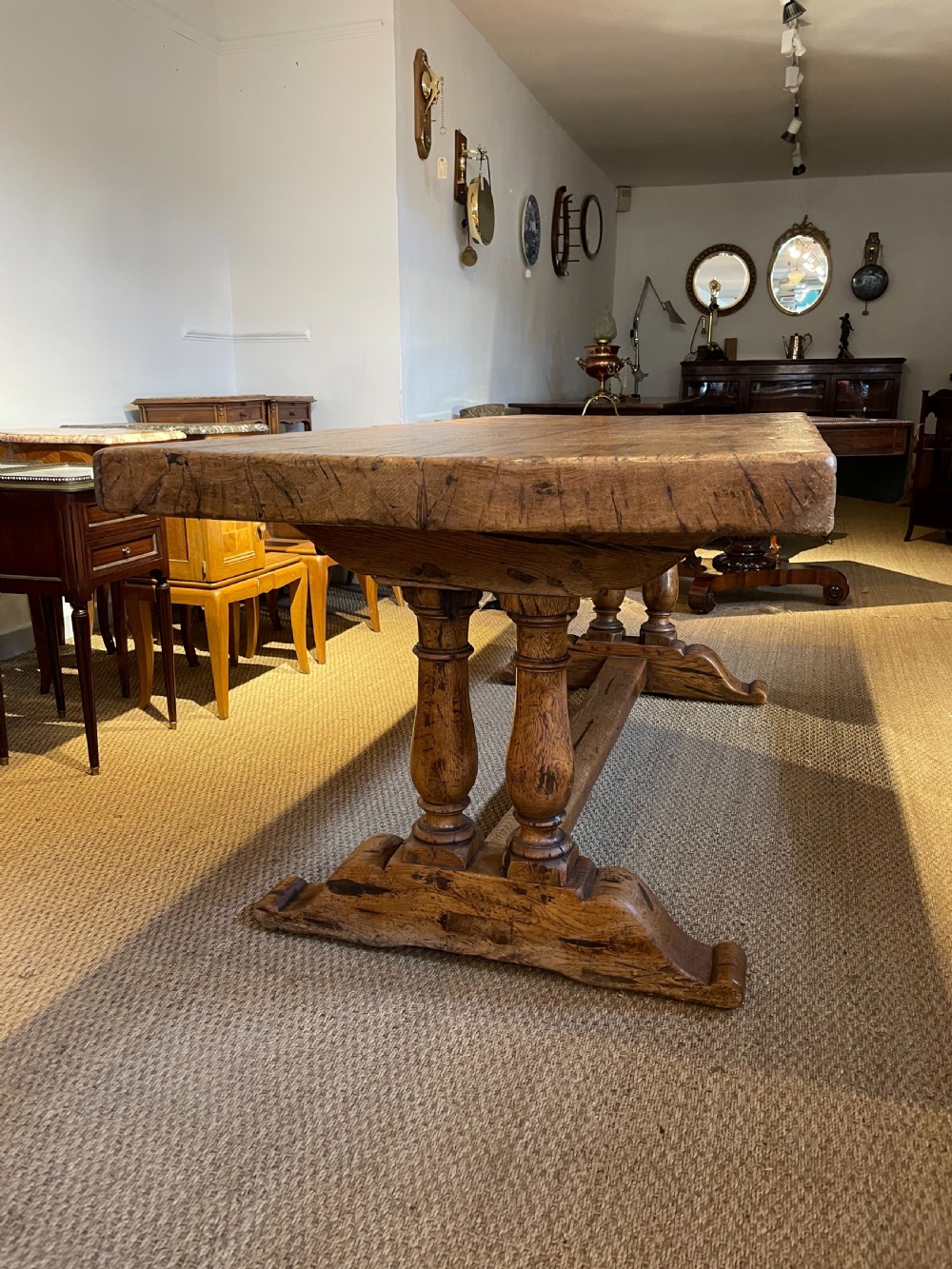 Oak refectory table  View II