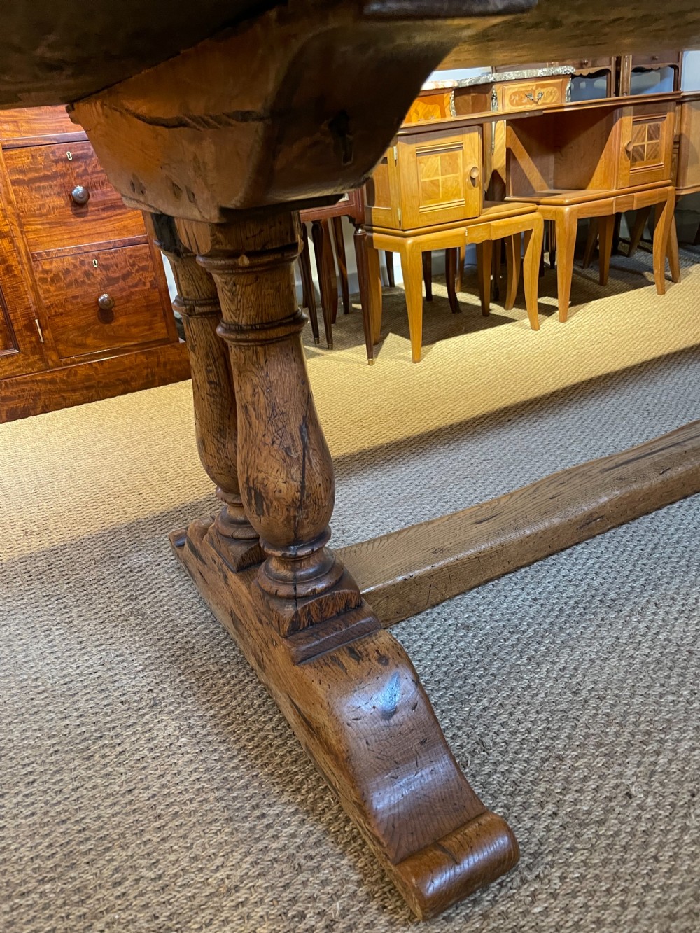 Oak refectory table  View III
