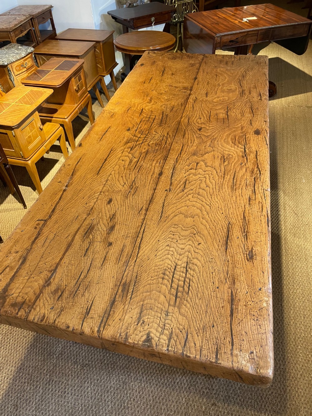 Oak refectory table  View VI