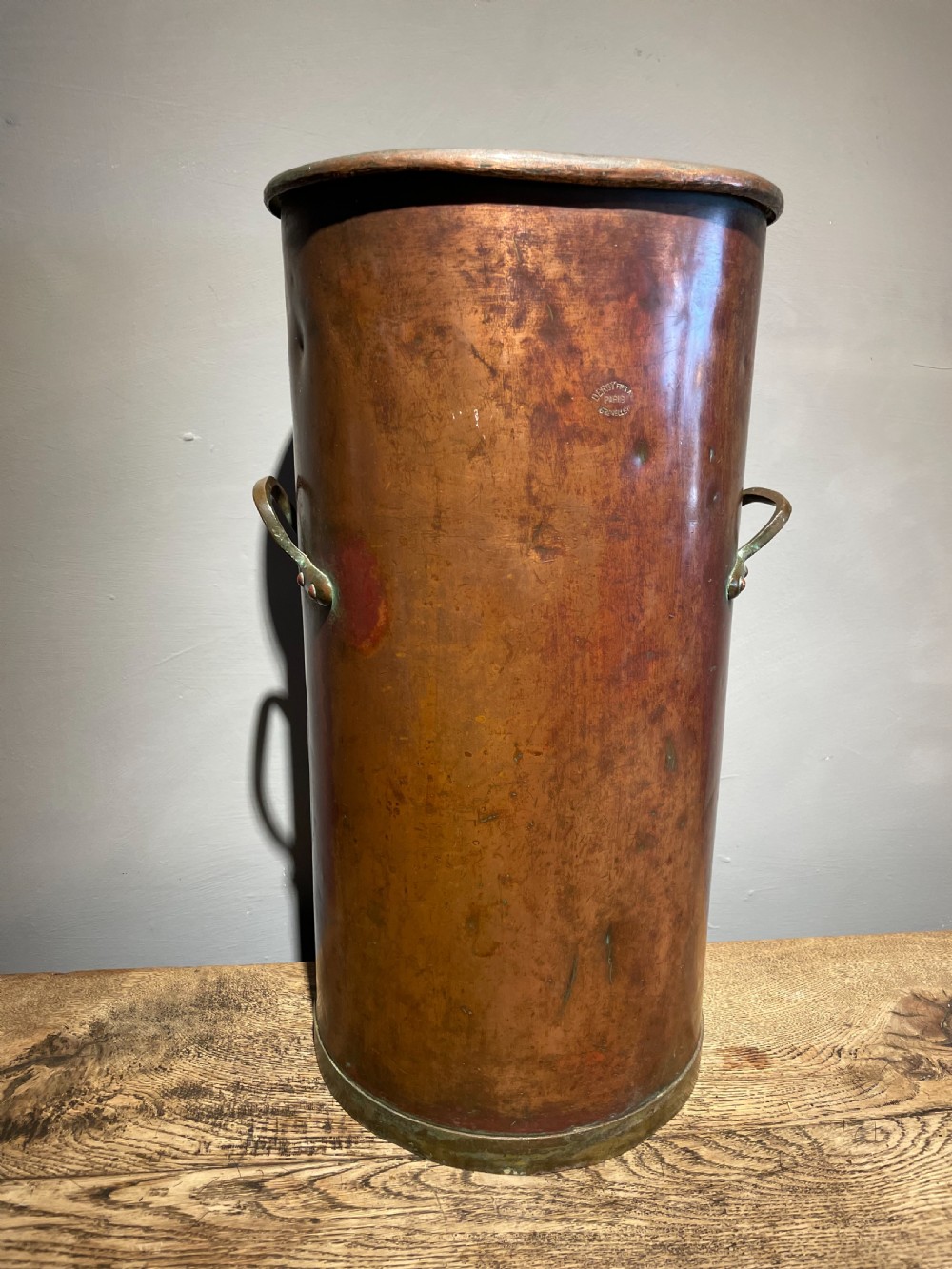 Copper umbrella and walking stick stand 
