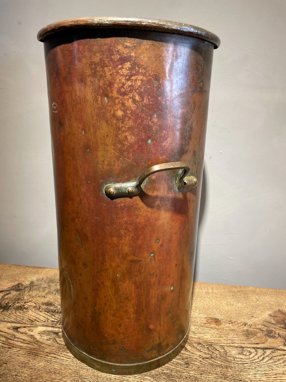 Copper umbrella and walking stick stand  View III