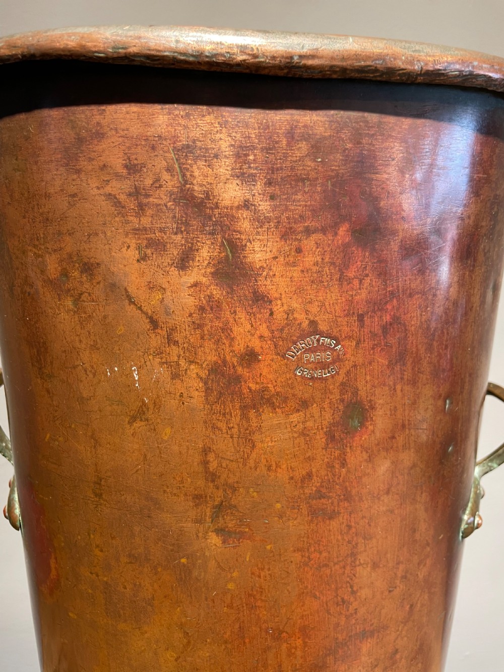 Copper umbrella and walking stick stand  View IV