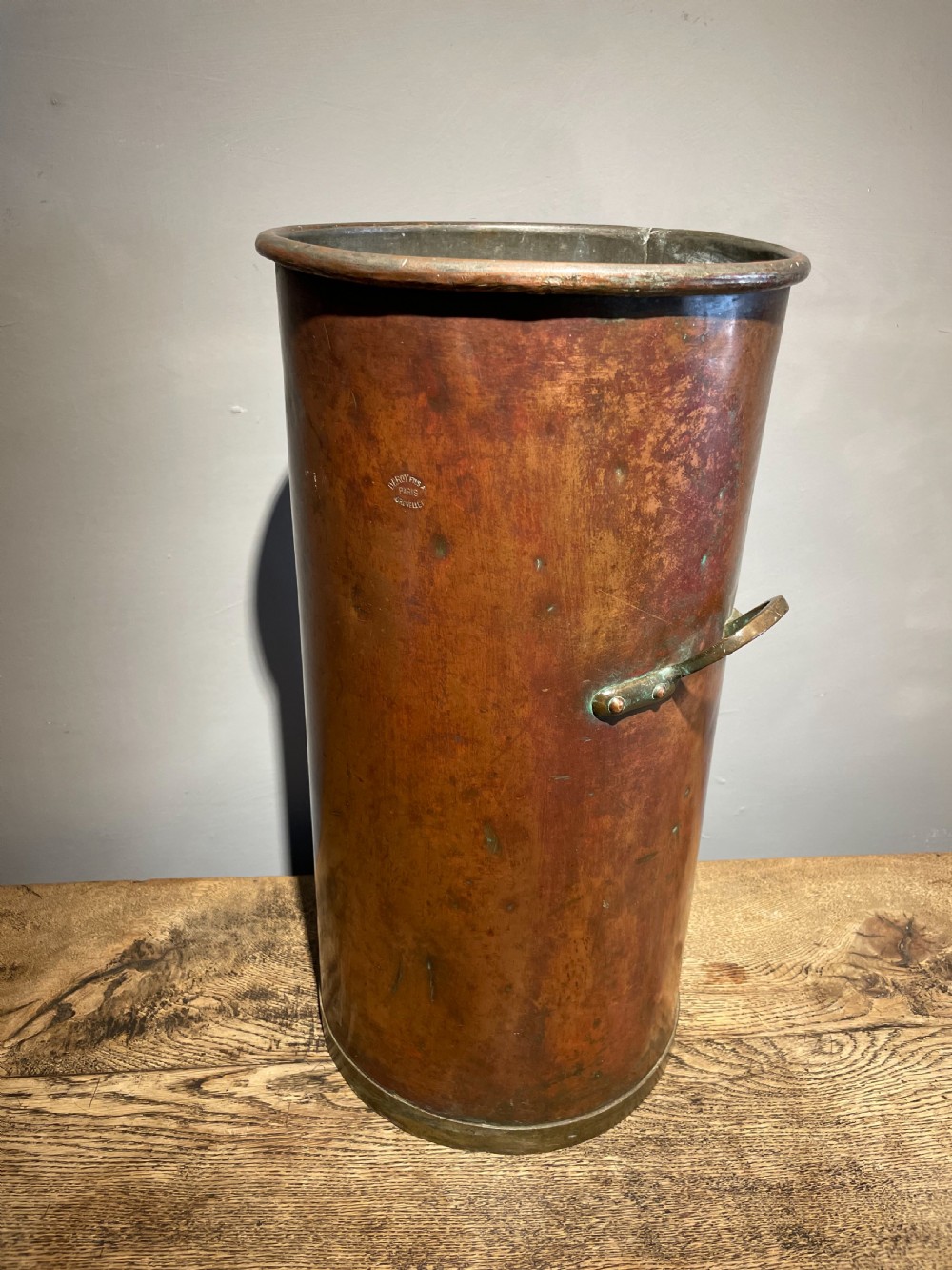 Copper umbrella and walking stick stand  View VI