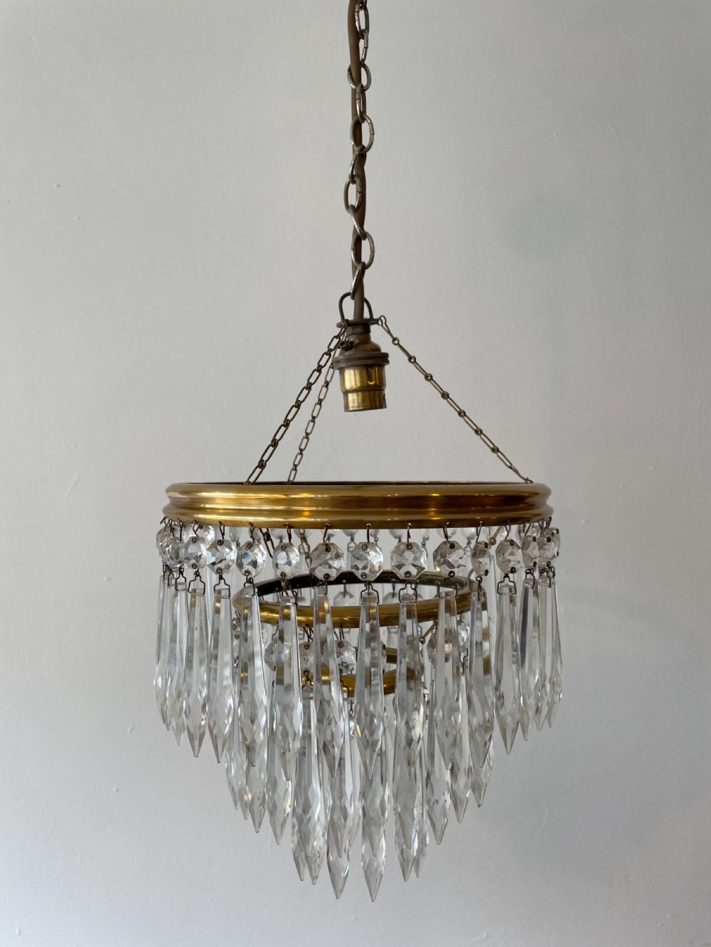 THREE TIER “BASKET” CHANDELIER 