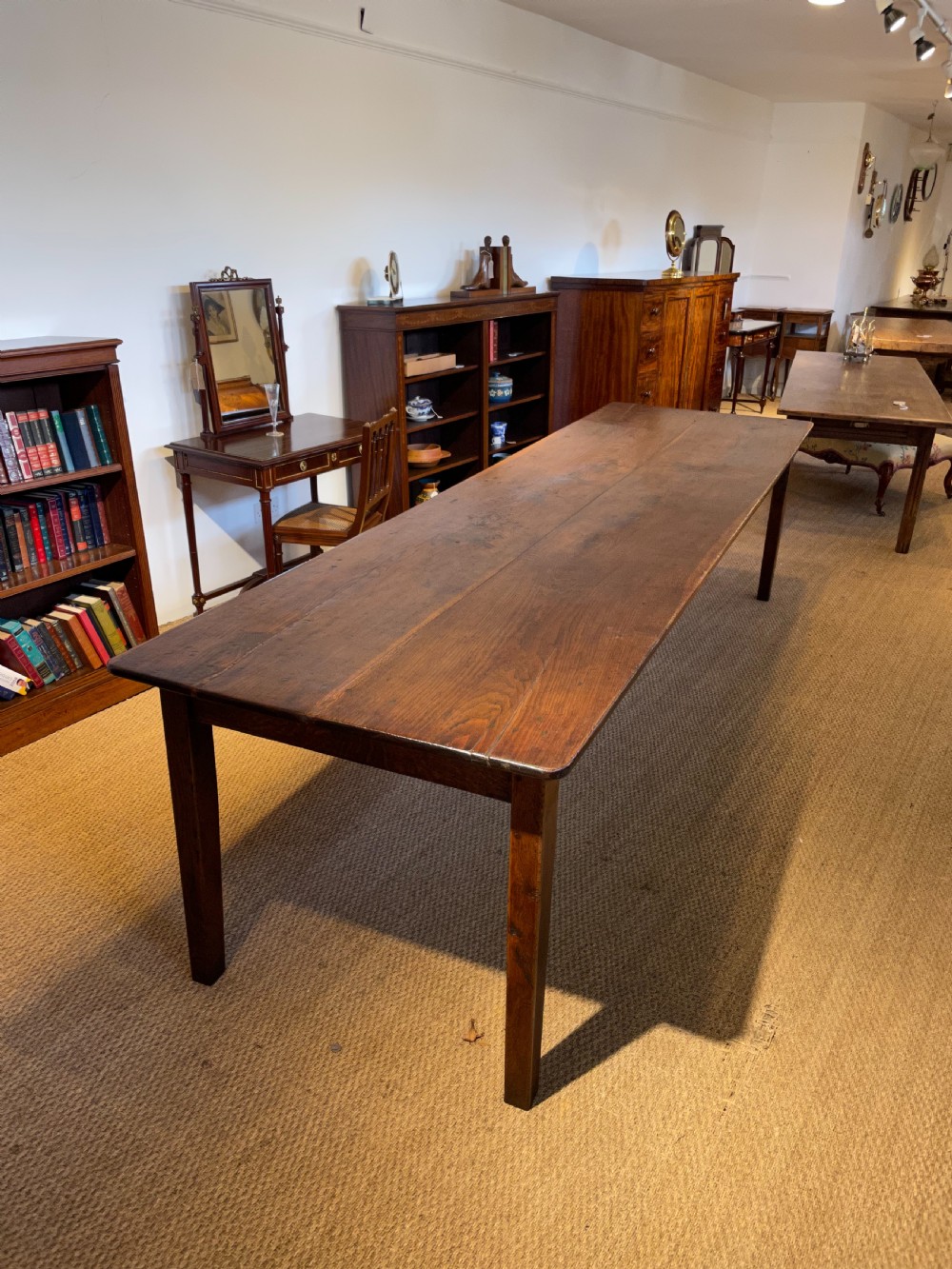 Large oak farmhouse table 