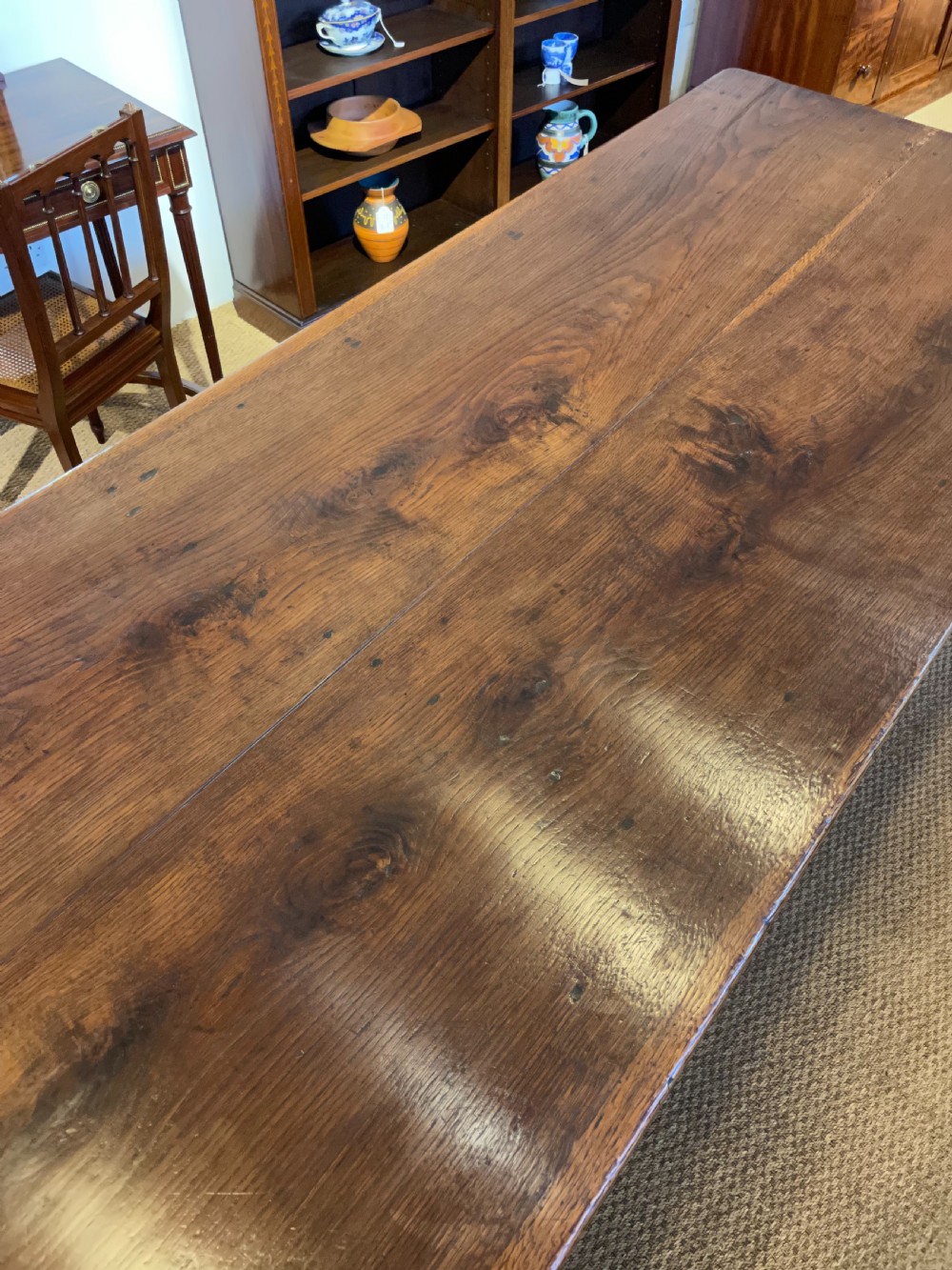 Large oak farmhouse table  View II