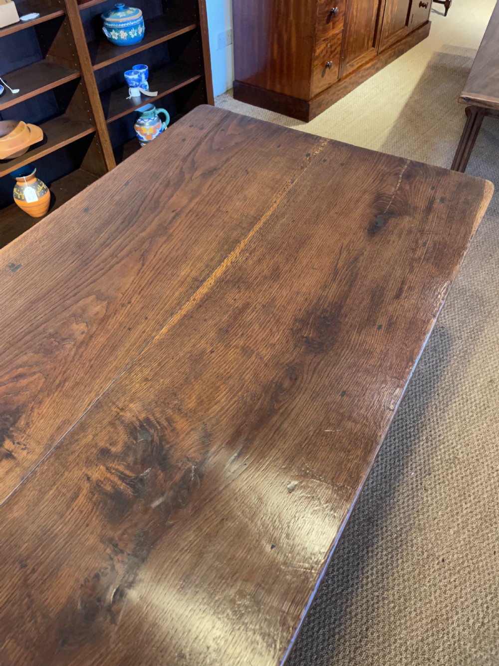 Large oak farmhouse table  View III