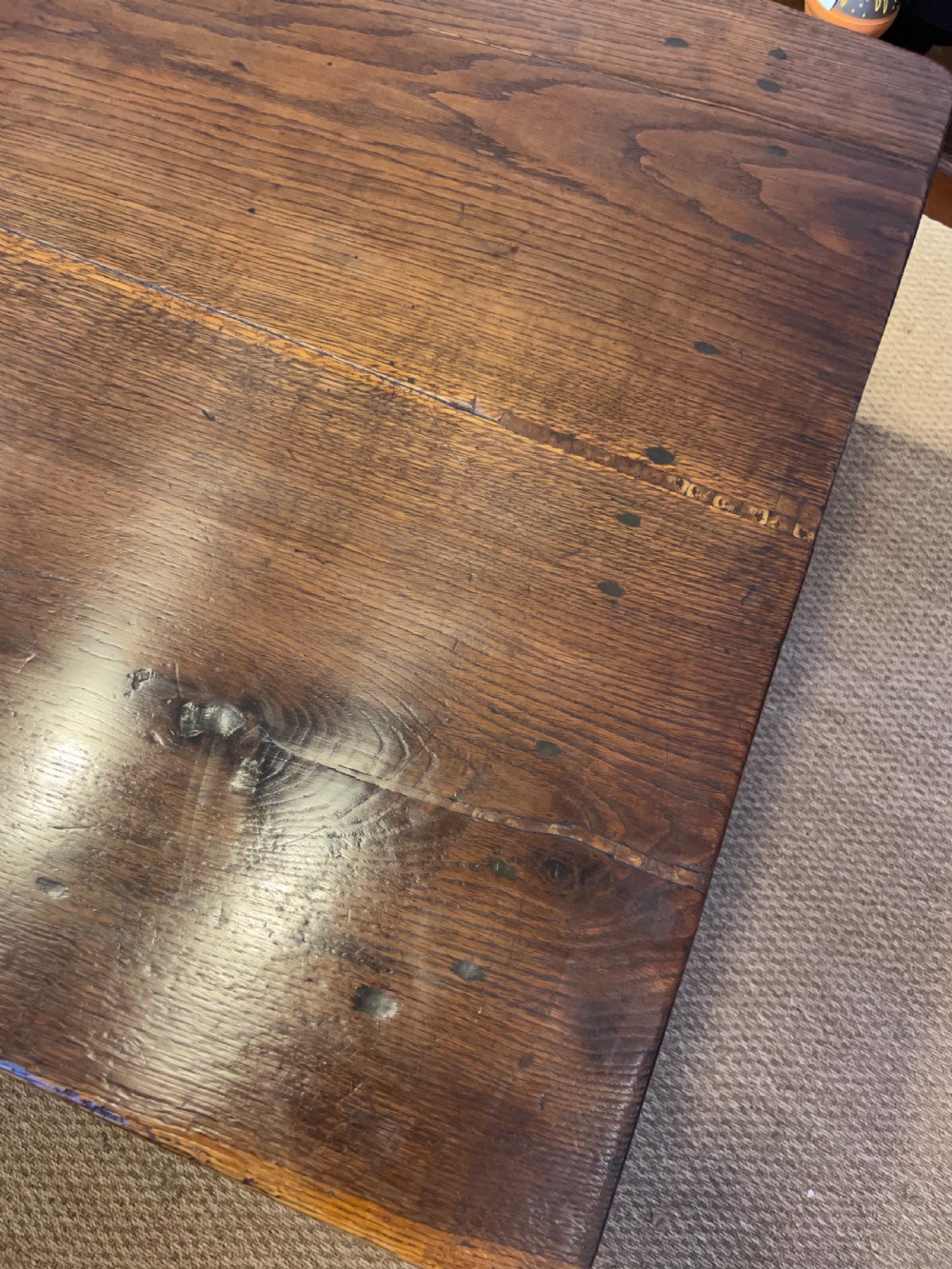 Large oak farmhouse table  View VII