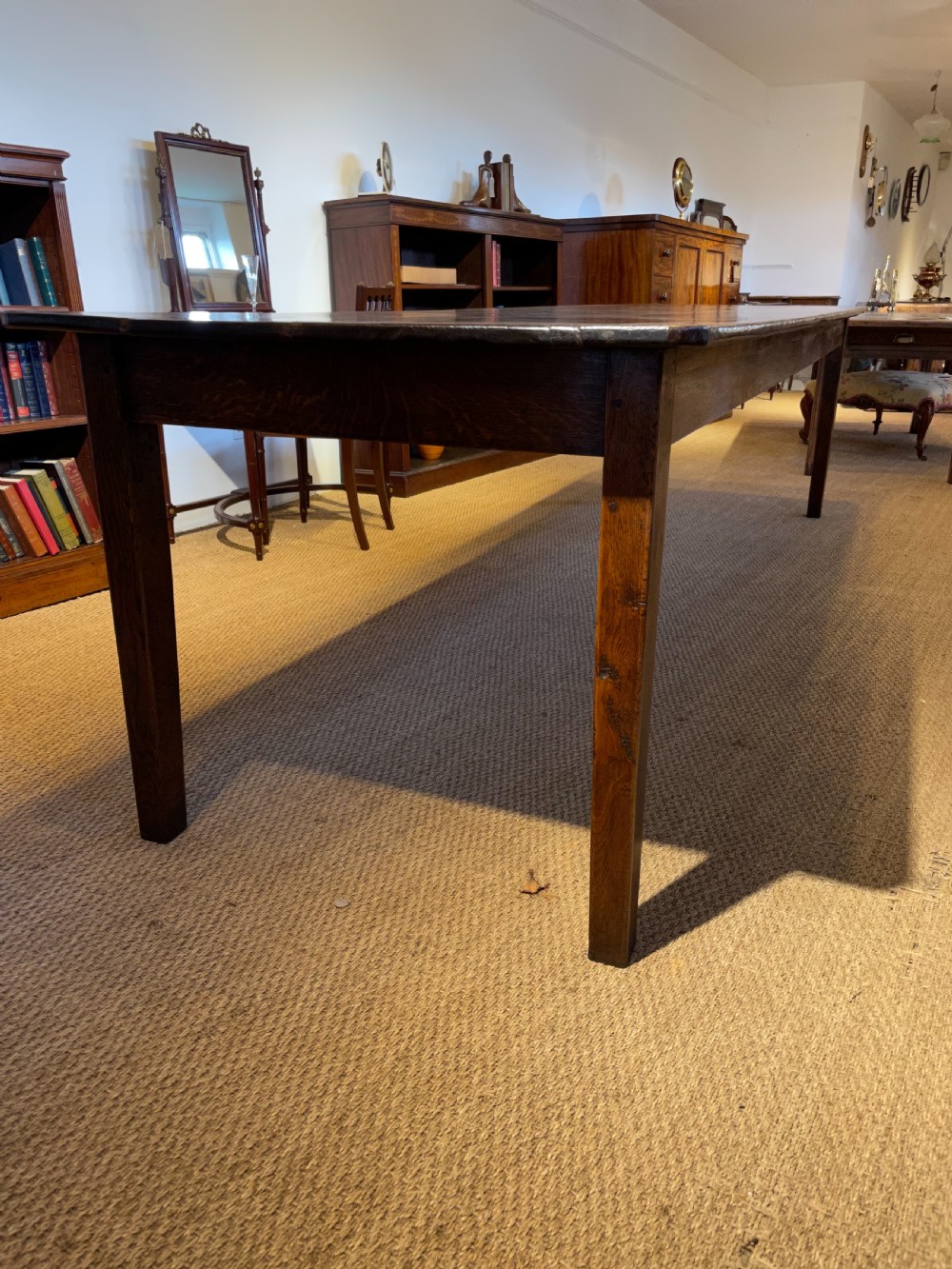 Large oak farmhouse table  View VIII