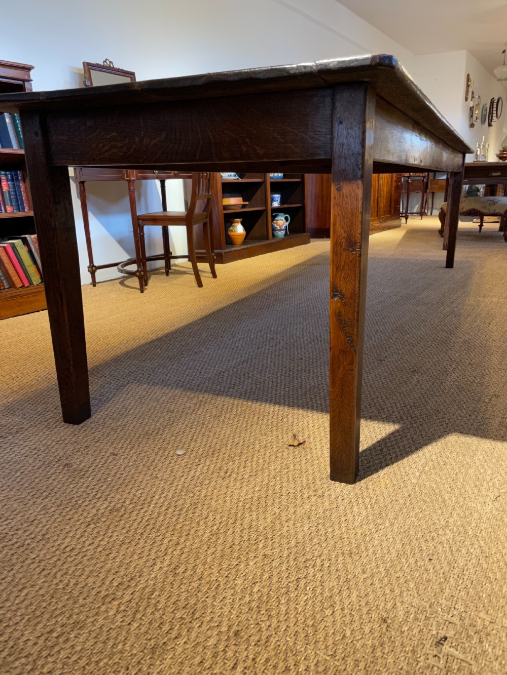 Large oak farmhouse table  View IX