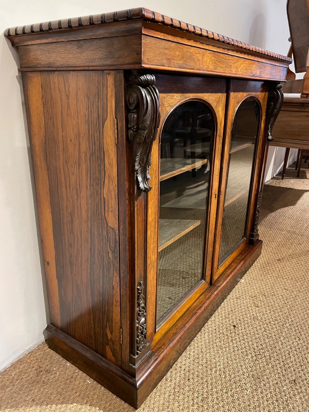 Rosewood 2 door bookcase  View II