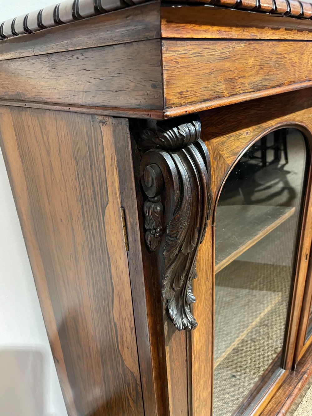 Rosewood 2 door bookcase  View III
