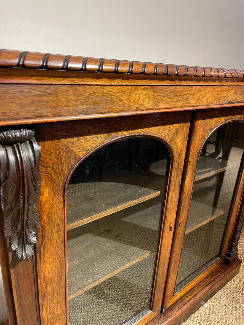 Rosewood 2 door bookcase  View V