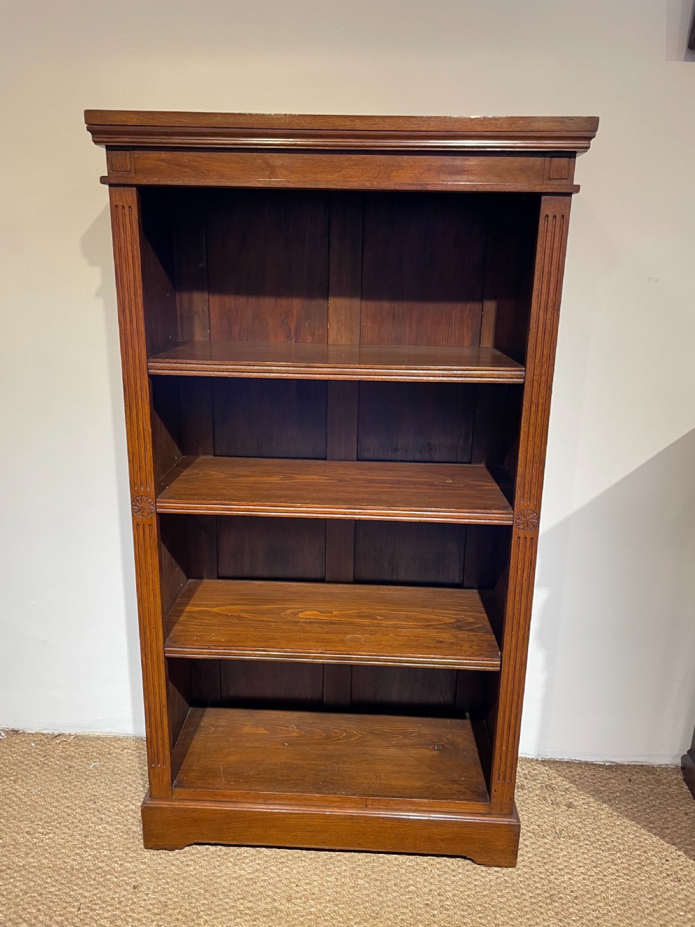 Late Victorian walnut bookcase 
