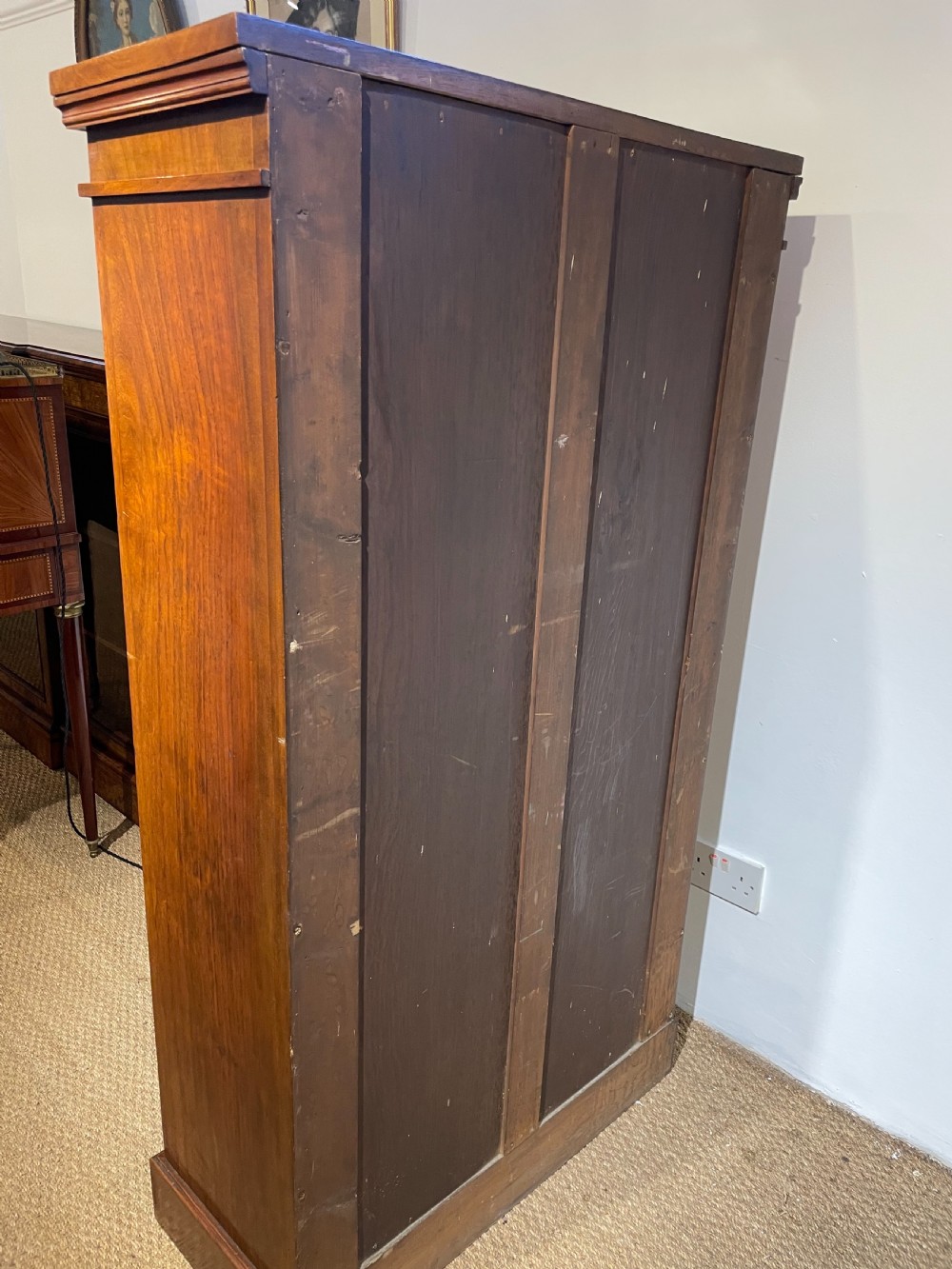 Late Victorian walnut bookcase  View V