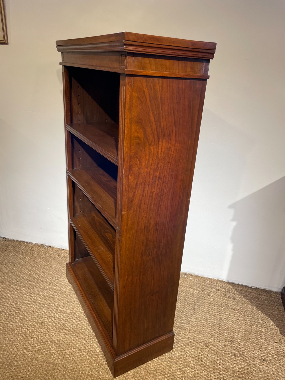 Late Victorian walnut bookcase  View VII