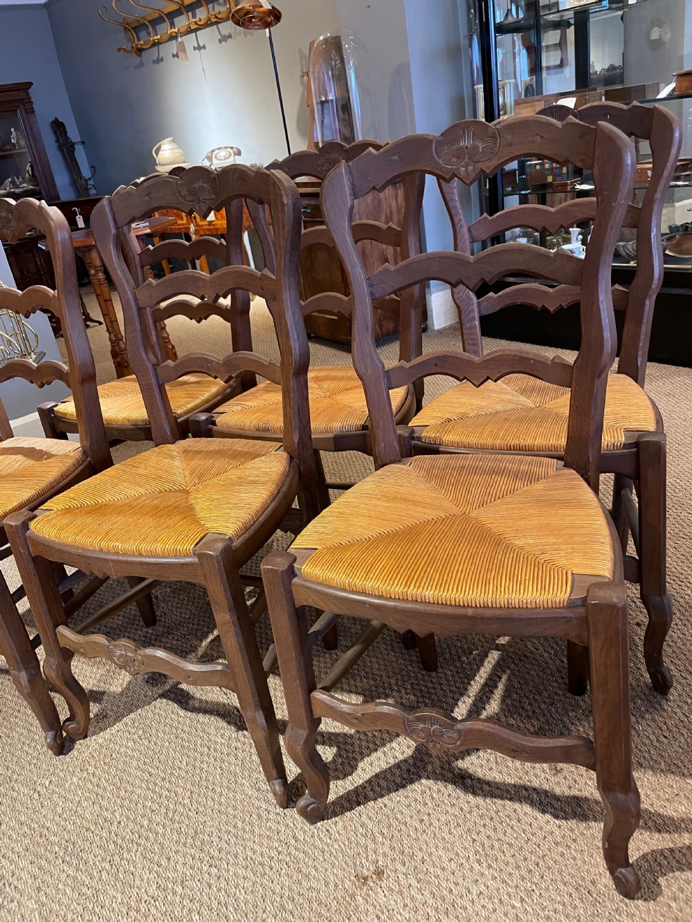Set of six oak chairs  View II