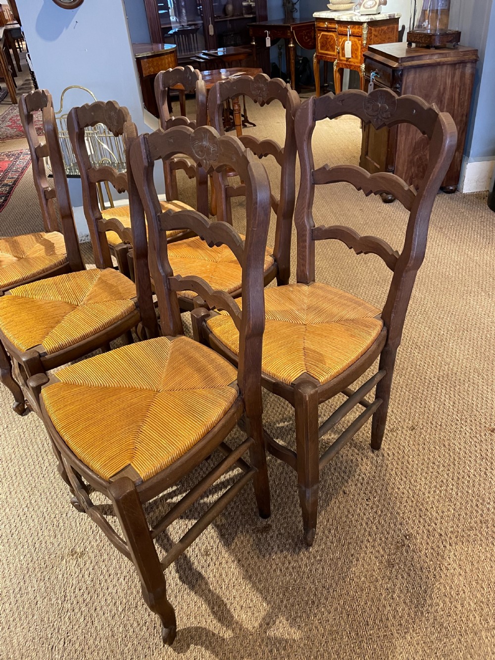 Set of six oak chairs  View III