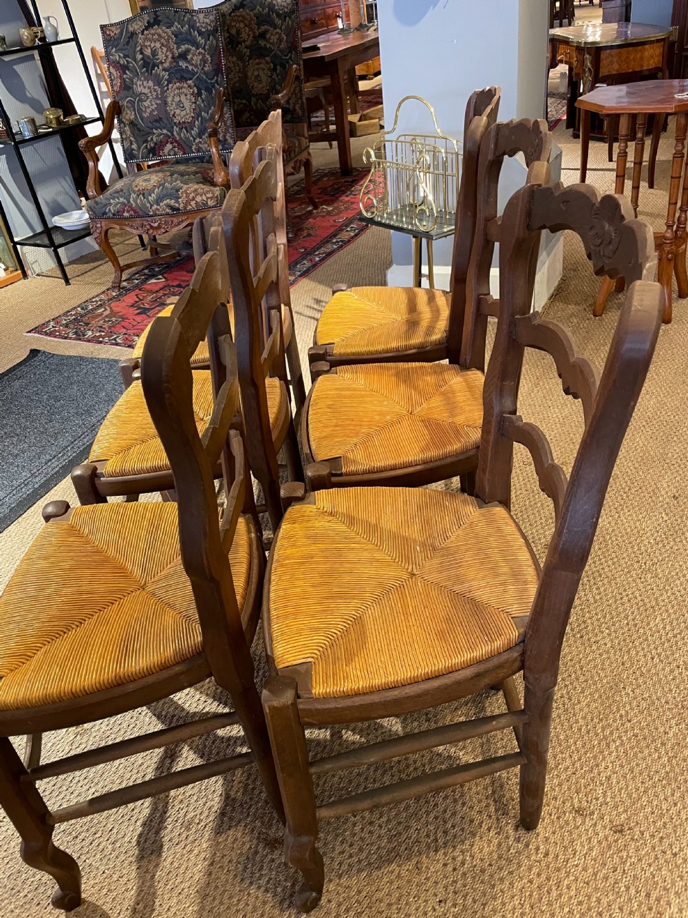Set of six oak chairs  View V