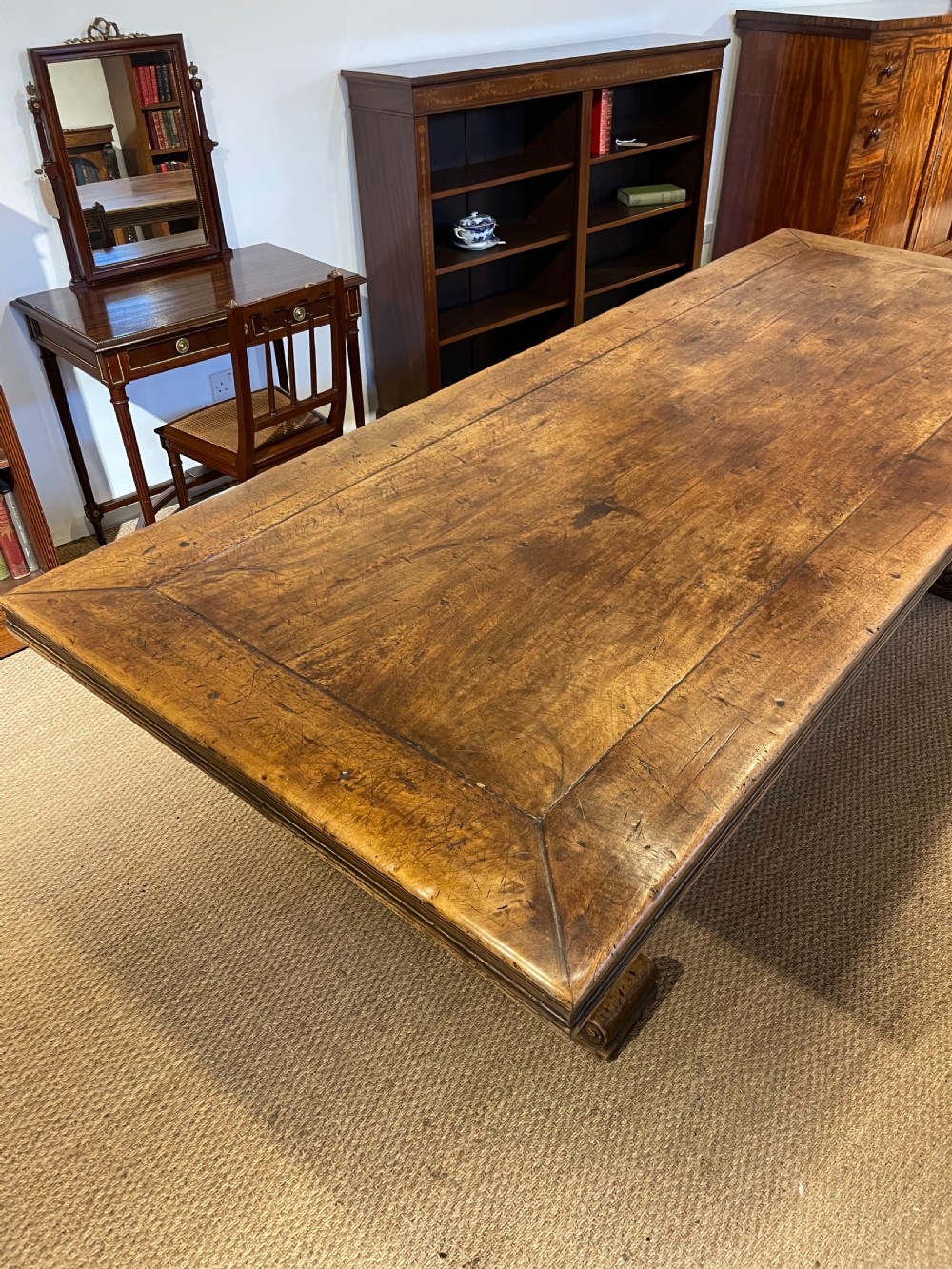 Walnut refectory table  View II