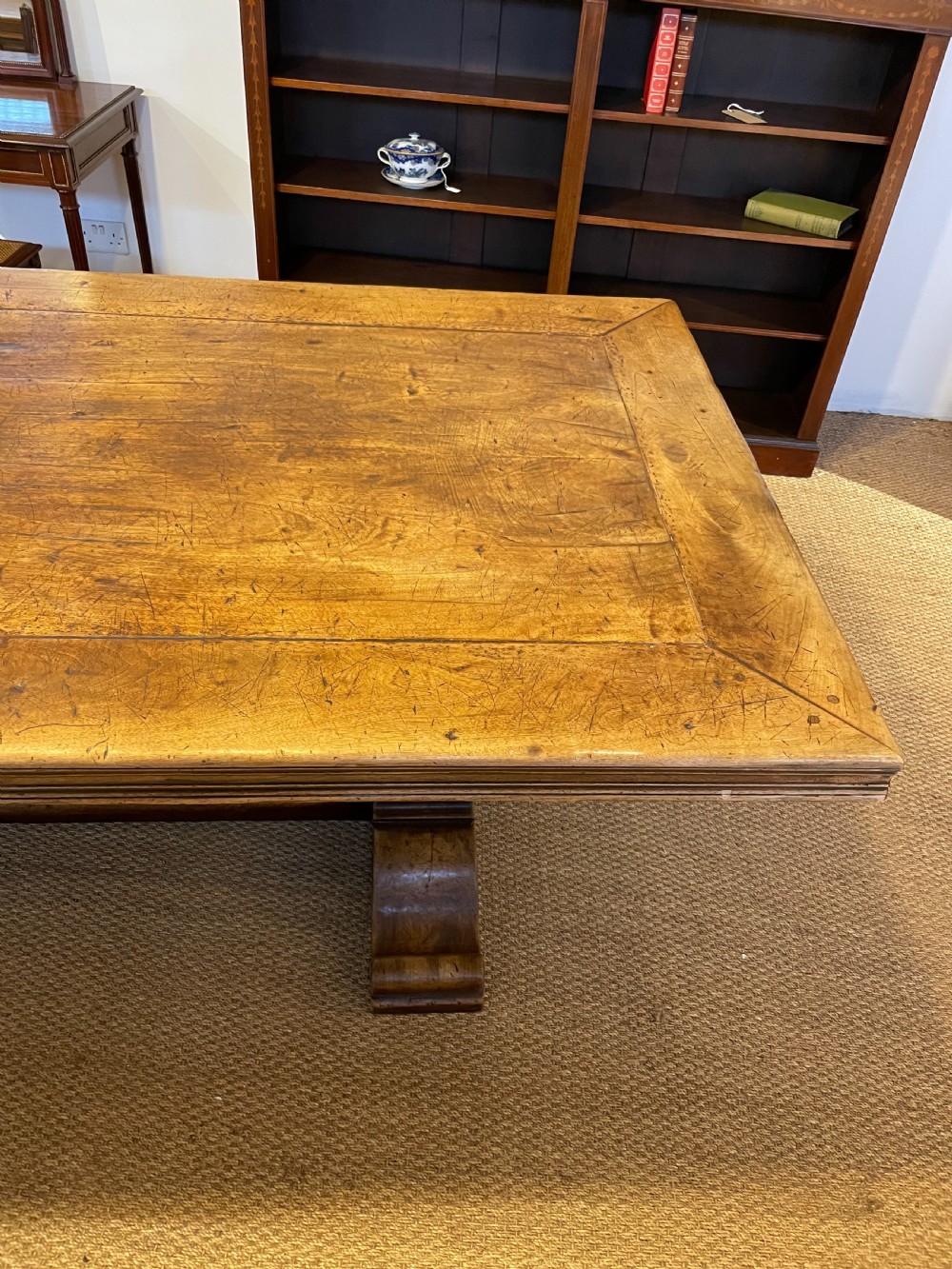 Walnut refectory table  View V