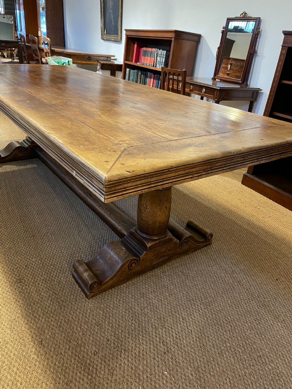 Walnut refectory table  View VI