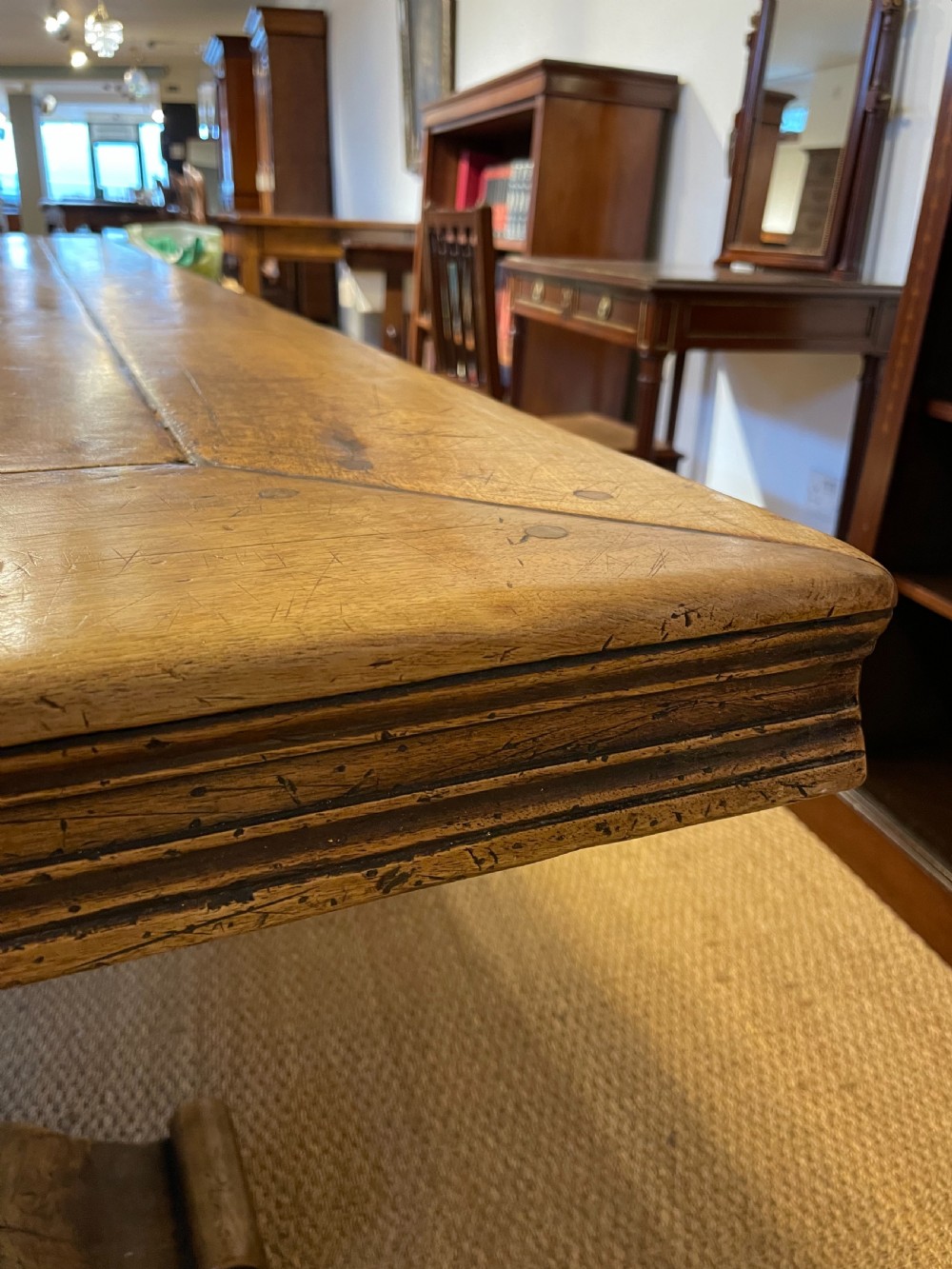 Walnut refectory table  View VIII