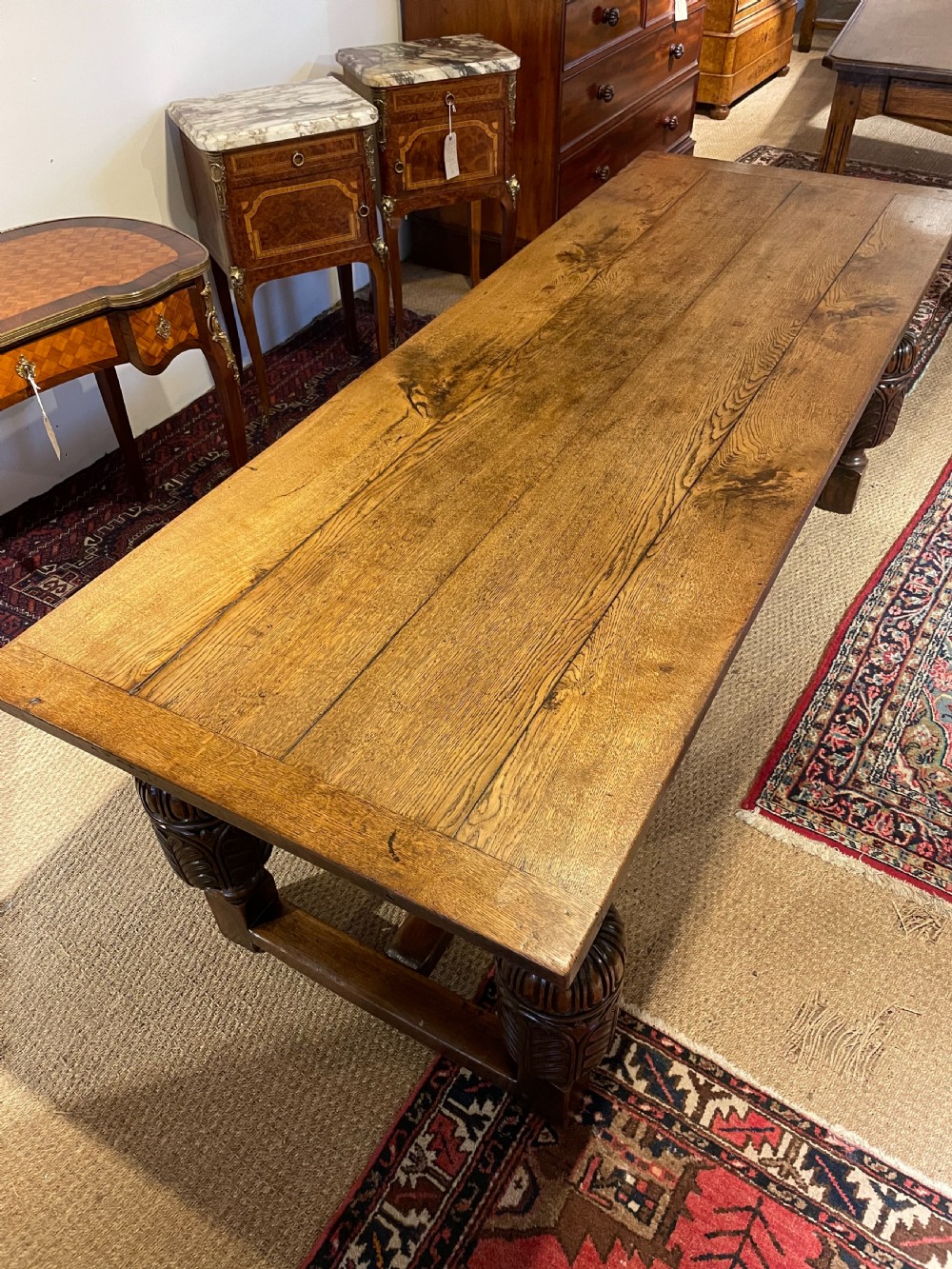 Victorian oak refectory table  View IV