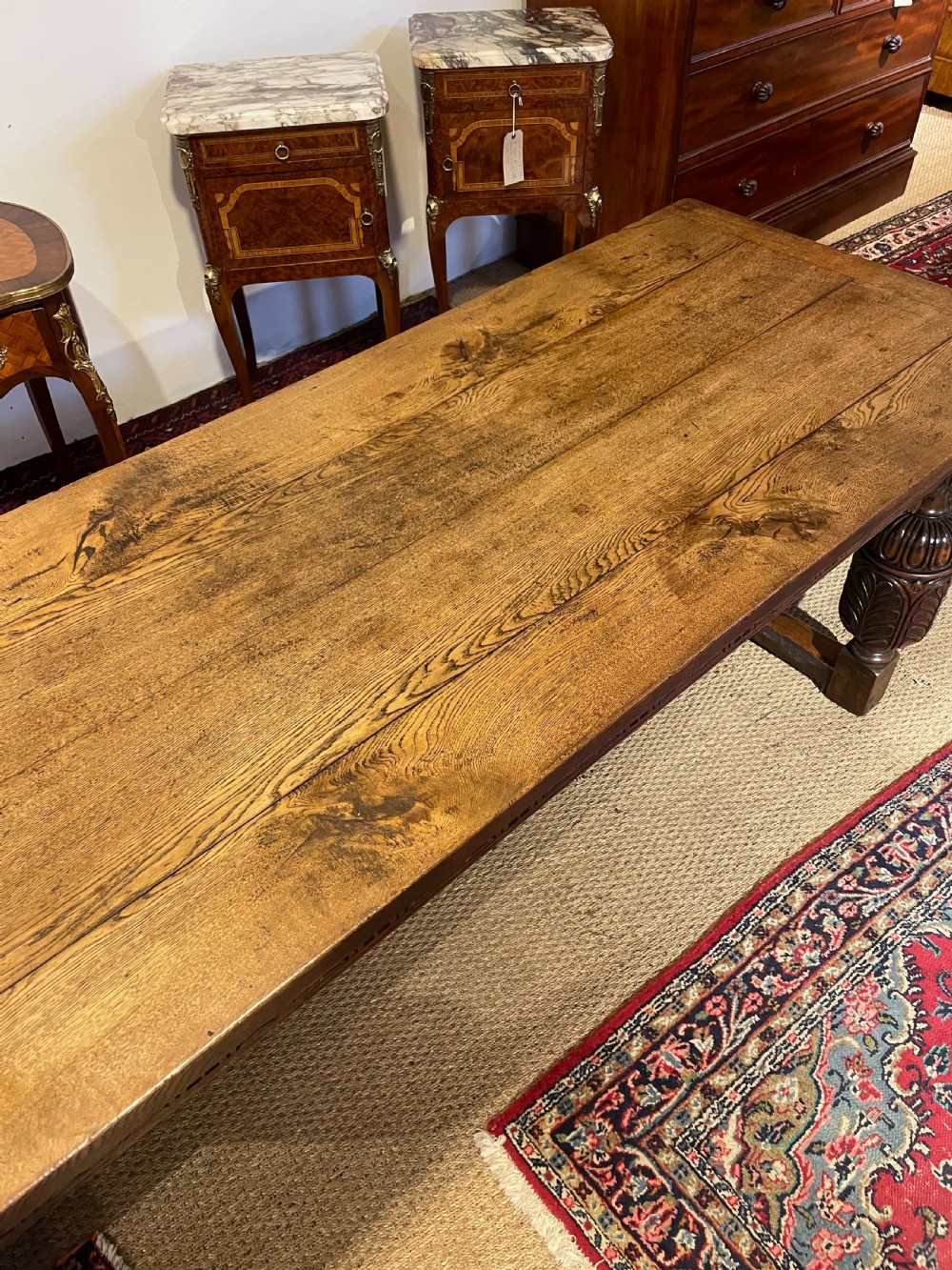 Victorian oak refectory table  View VI